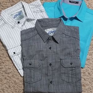 3 short sleeve Shirts untuck